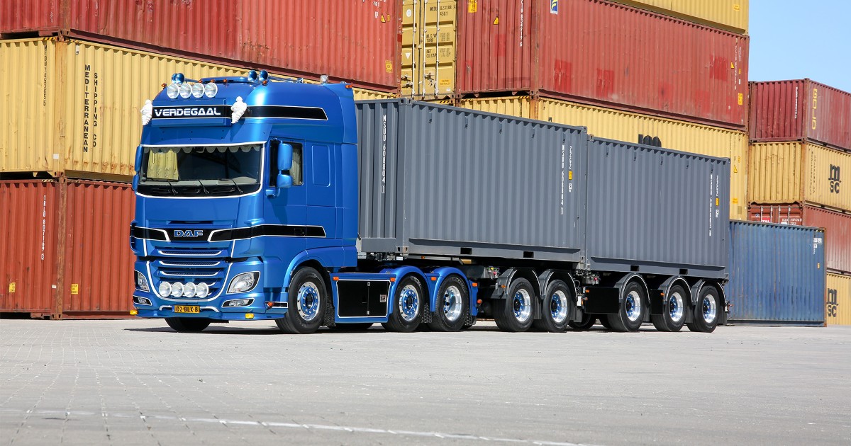 2CONnect (2+3) anschließbares Containerchassis Broshuis