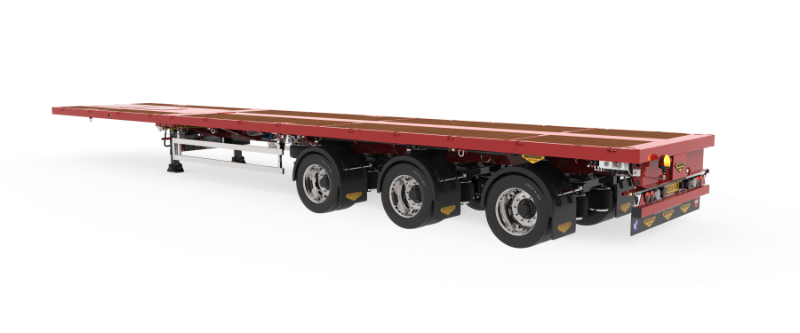 3-axle flat trailer triple extendable (275 tires)