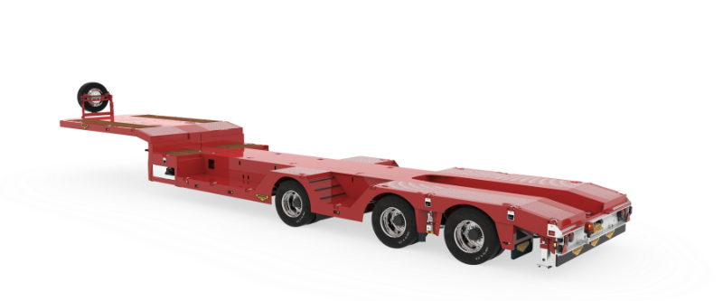 3-axle construction semi low loader