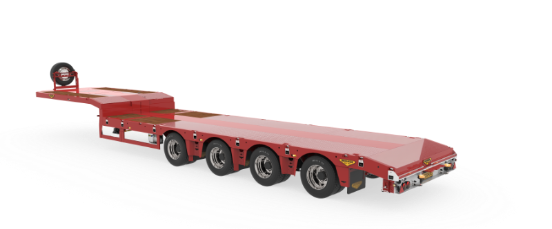 4-axle semi low loader