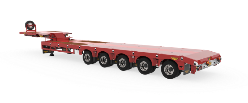 5-axle semi low loader triple extender