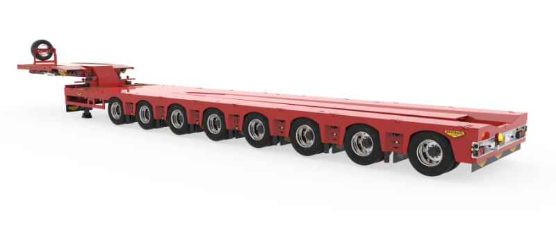 8-axle tower semi low loader double extender