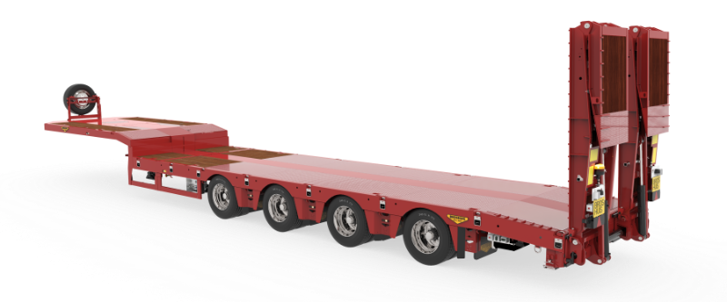 4-axle SL2 semi low loader with ramps