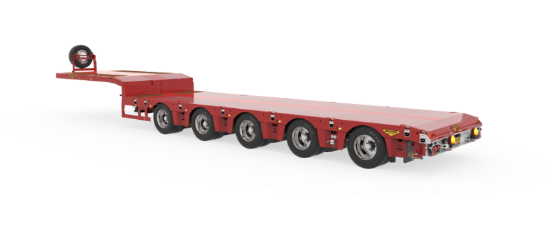 5-axle SL2 semi low loader double extender