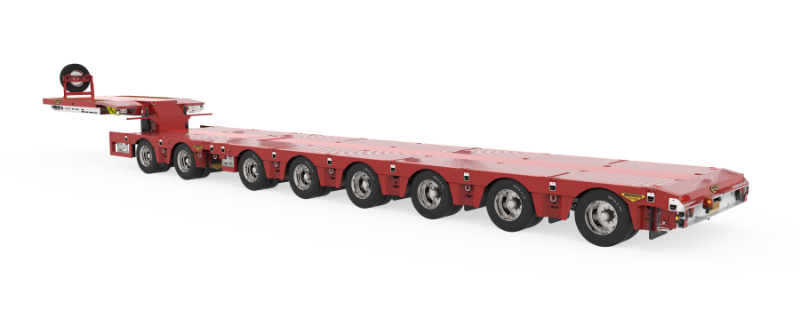 8-axle SL2 semi low loader double extender (2+6)