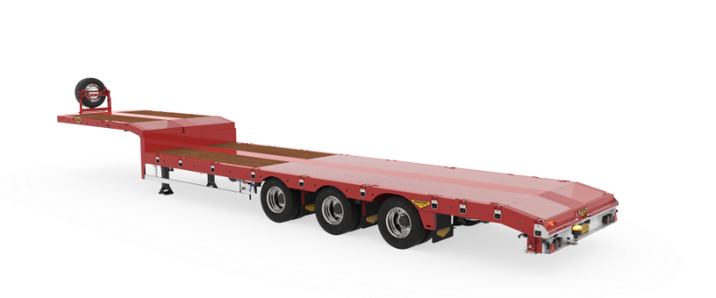 3-axle semi low loader non-extendable