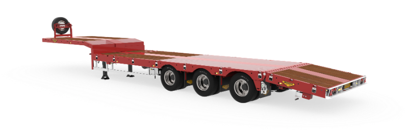 3-axle semi low loader with ECO ramp