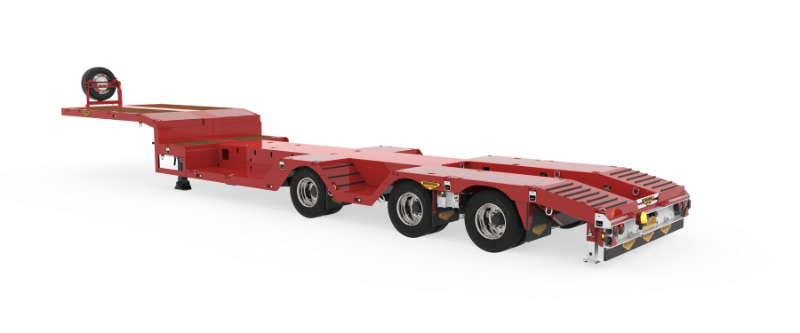 3-axle construction semi low loader