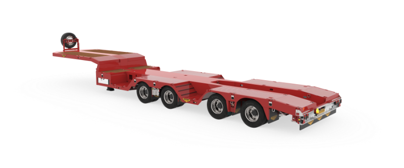 4-axle construction semi low loader