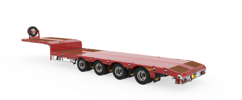 4-axle semi low loader